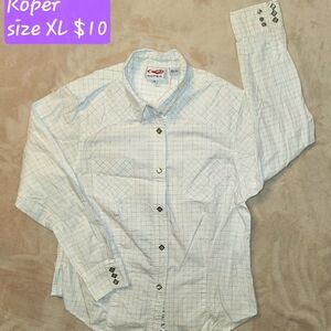 Roper Brand White Pearl Snap Western Shirt